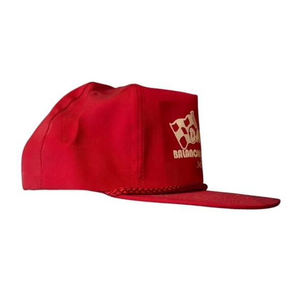 VTG Dave’s Balancing Machine Hat Red Snapback Trucker Racing Flags Closed Shop - Picture 5 of 7